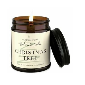 Balsam & Cedar Soy Wax Candle for a Cozy Winter Atmosphere! (9 oz)